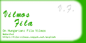 vilmos fila business card